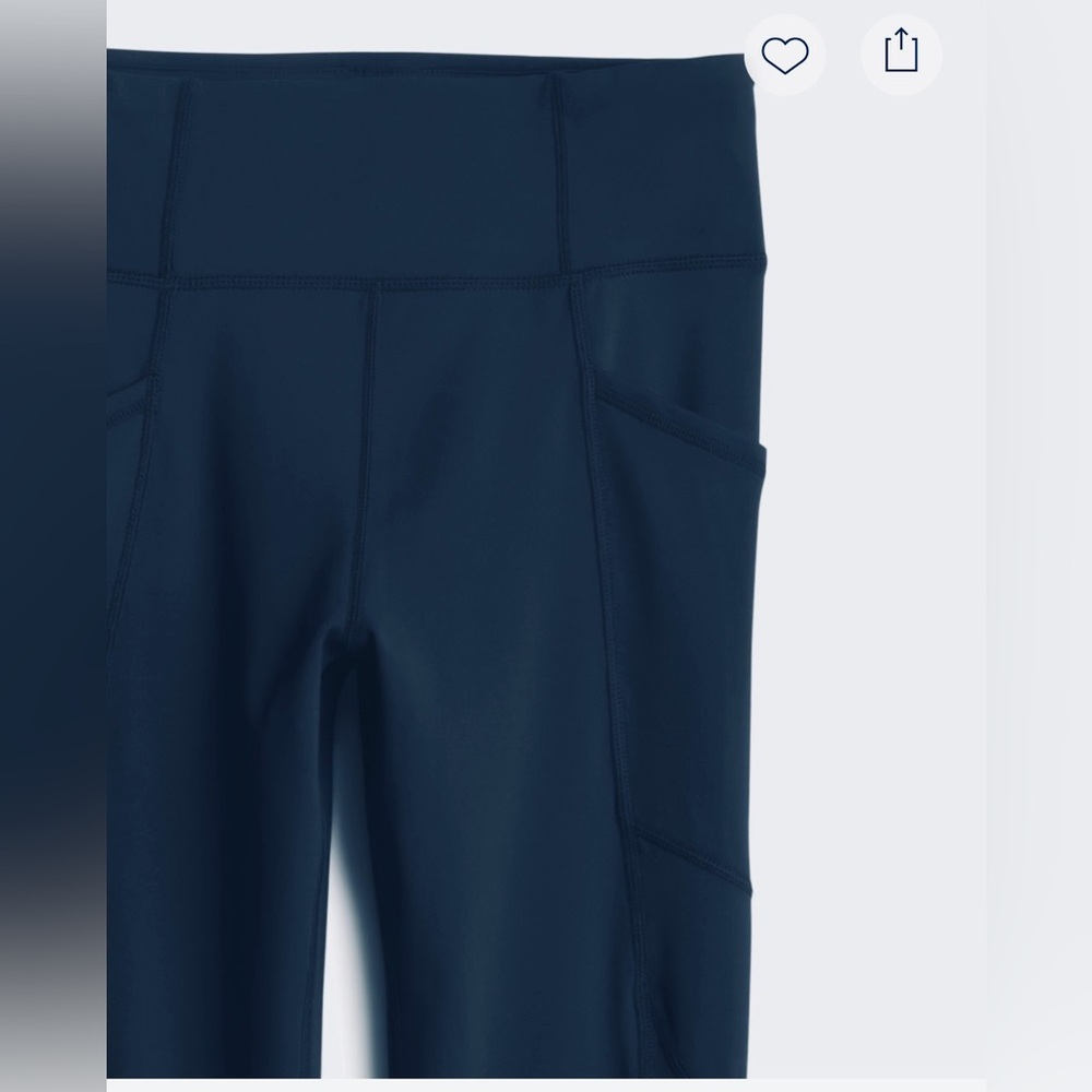 Threads 4 Thought Navy Rita Core Leggings High Rise Pockets Size Large - Picture 3 of 6